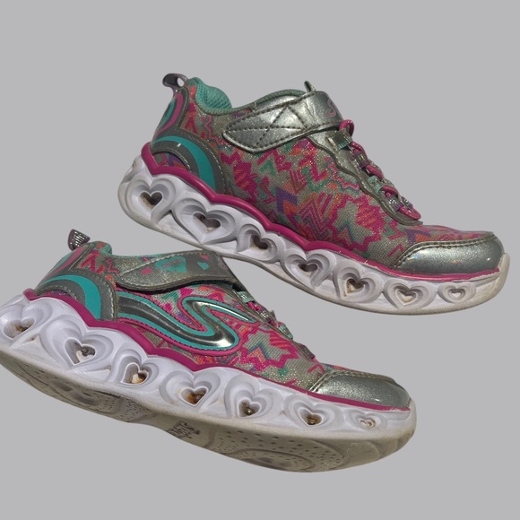 Skechers Kids Love Lights Marathon Running Shoes 20180L - Size 12 - Picture 5 of 12